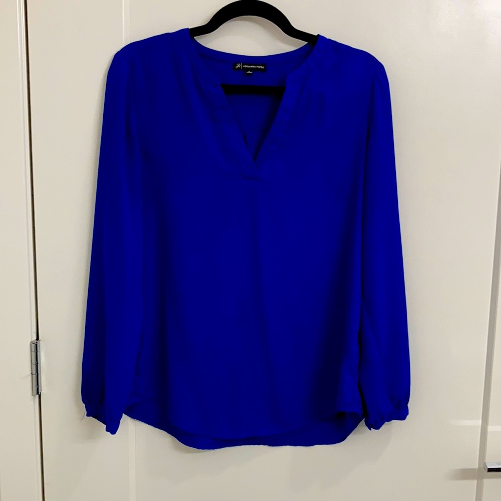 Blue adrianna Papell blouse